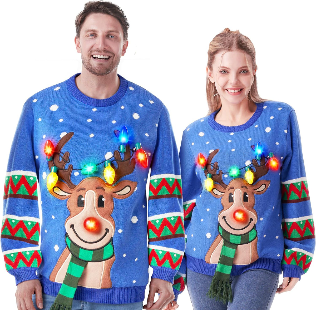 Light-Up Ugly Christmas Sweater for Adults