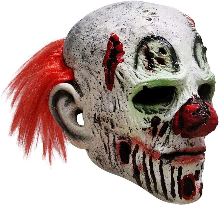 Halloween Scary Evil Clown Mask Horror Face Zombie Costume