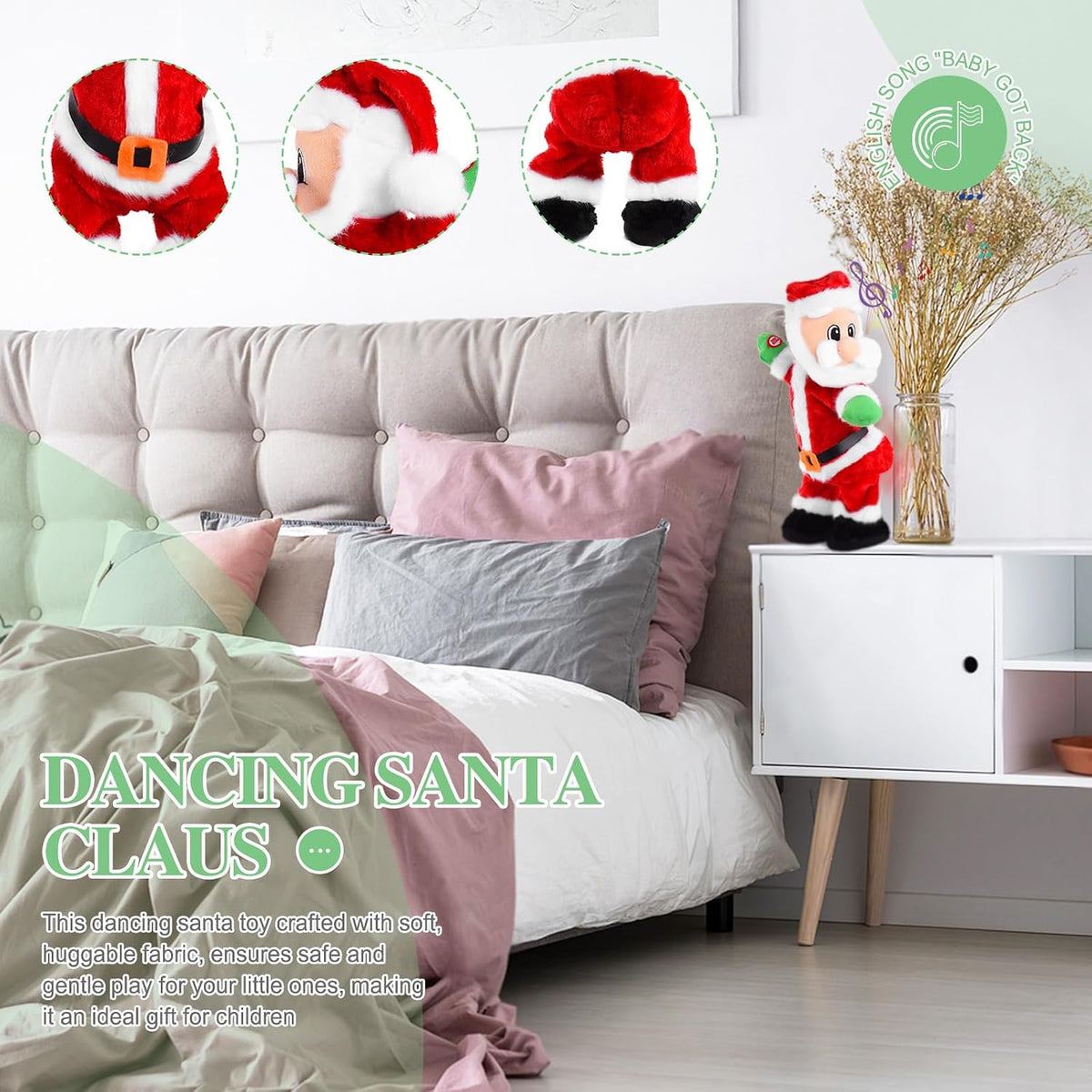 Twerking Santa Animated Dancing and Singing Christmas Plush Toy