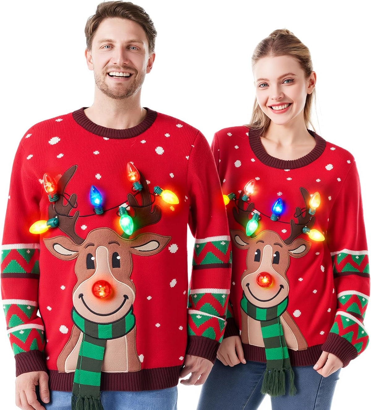 Light-Up Ugly Christmas Sweater for Adults