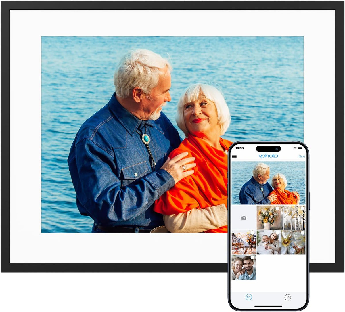 Wi-Fi Digital Picture Frame with Touch Screen