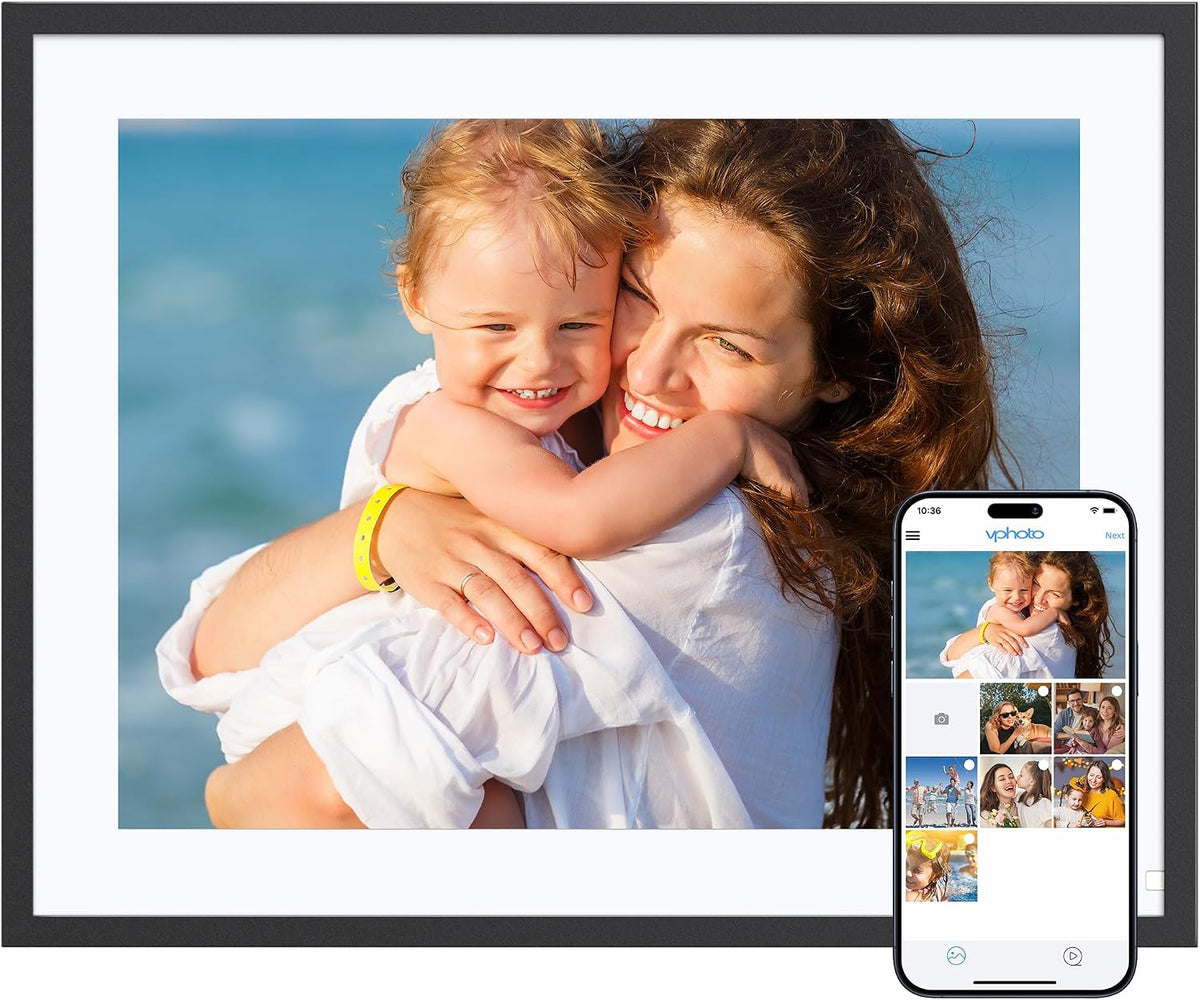Wi-Fi Digital Picture Frame with Touch Screen