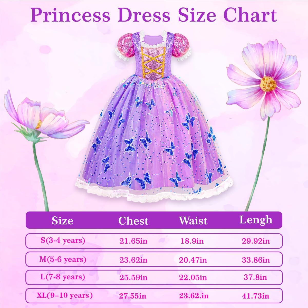Light up Princess Dress for Girls Ages 3-10, Dress up Toy Gift Set