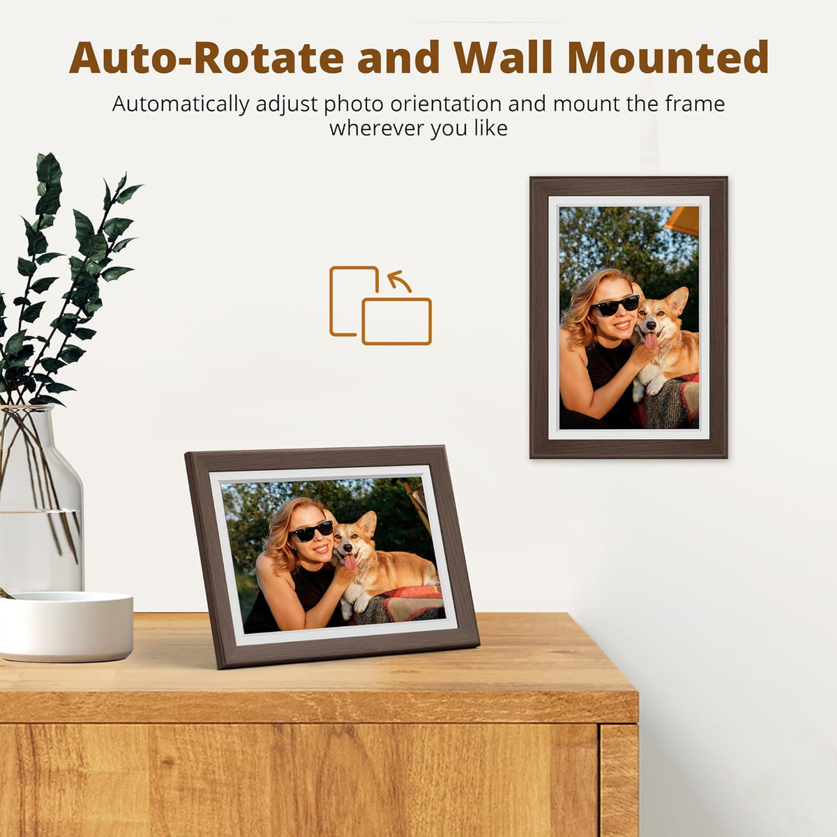 Wi-Fi Digital Picture Frame with Touch Screen