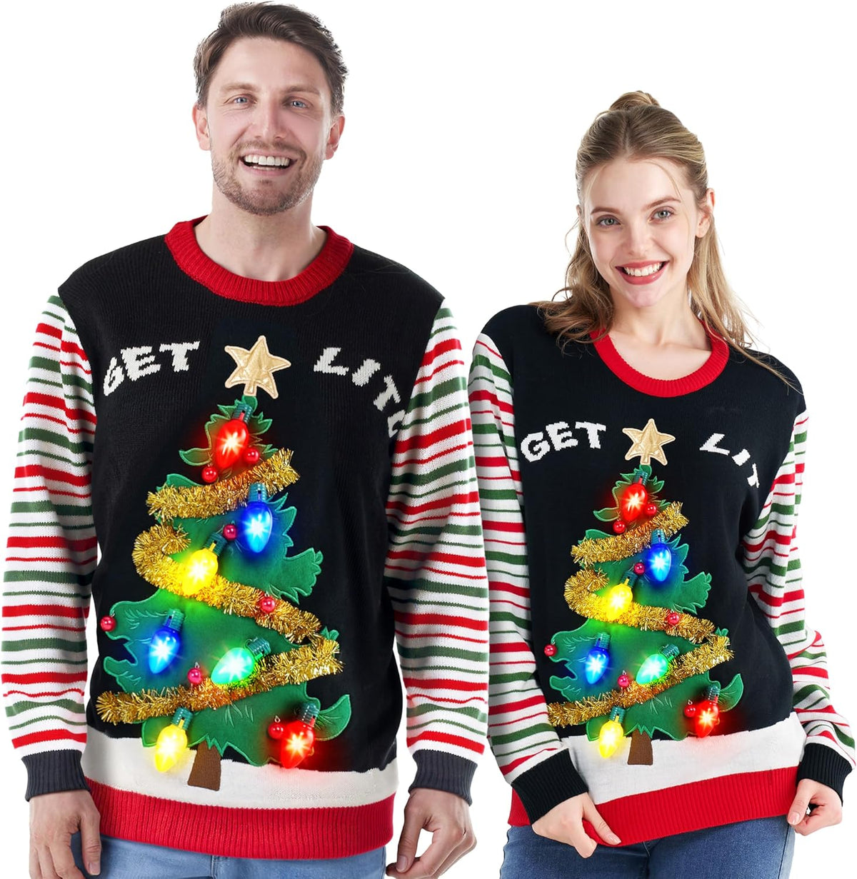Light-Up Ugly Christmas Sweater for Adults