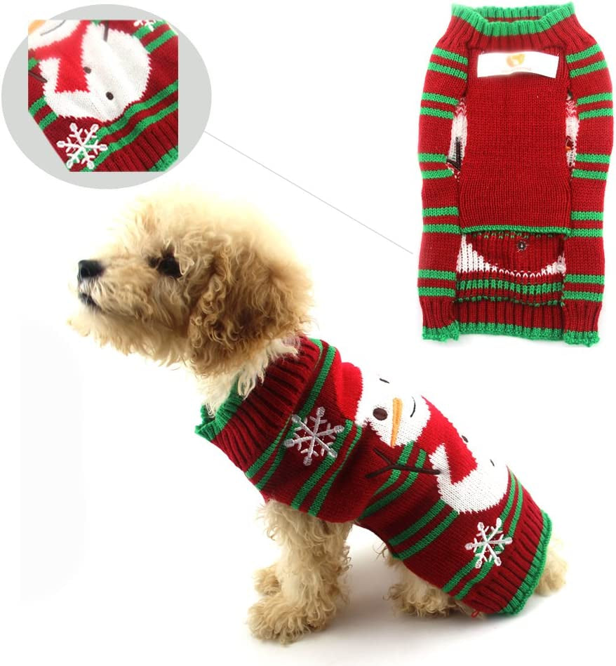 Christmas Snowman Sweater for Dogs and Cats
