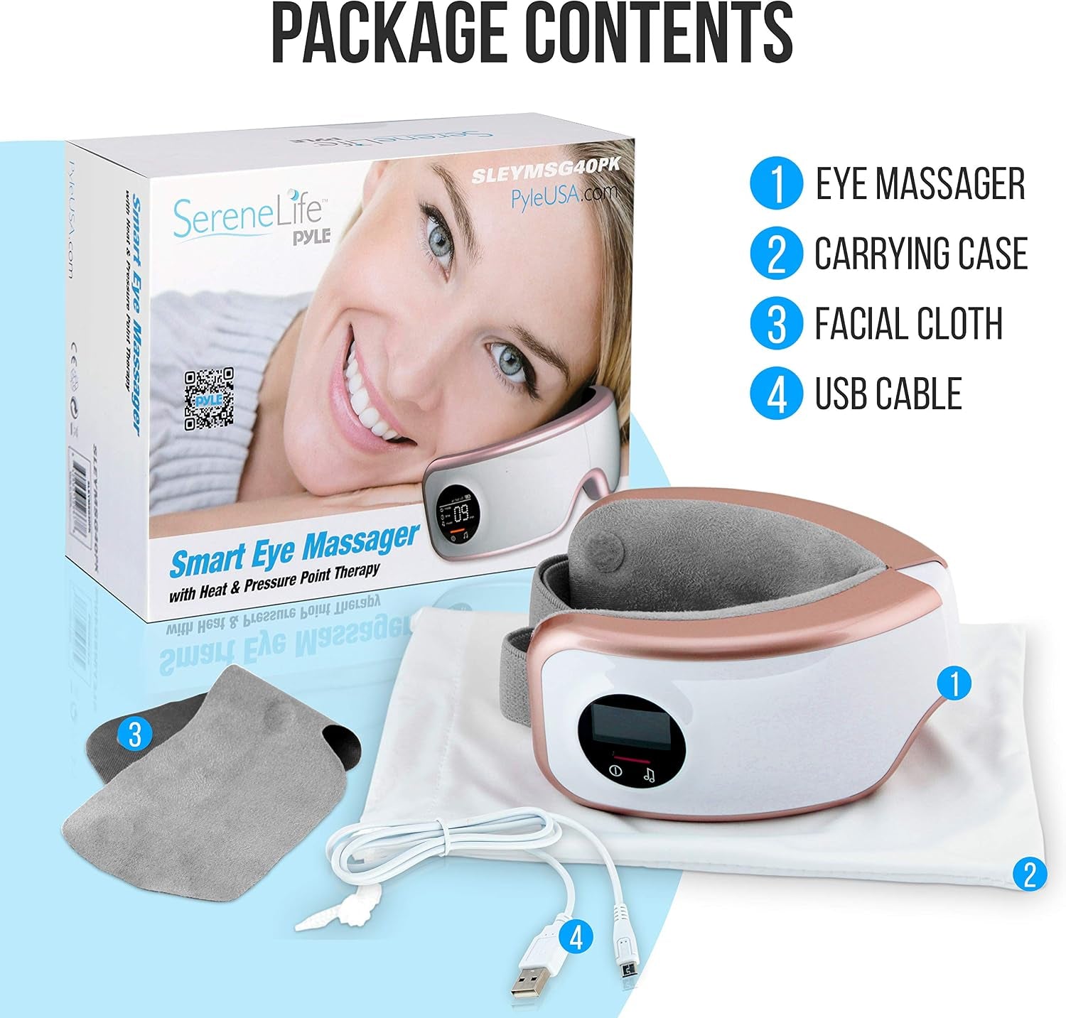 Experience Ultimate Relaxation with the Smart Eye Massager - Heat, Compression, Vibration & Music for Stress Relief (Pink V2 Soft Fit)