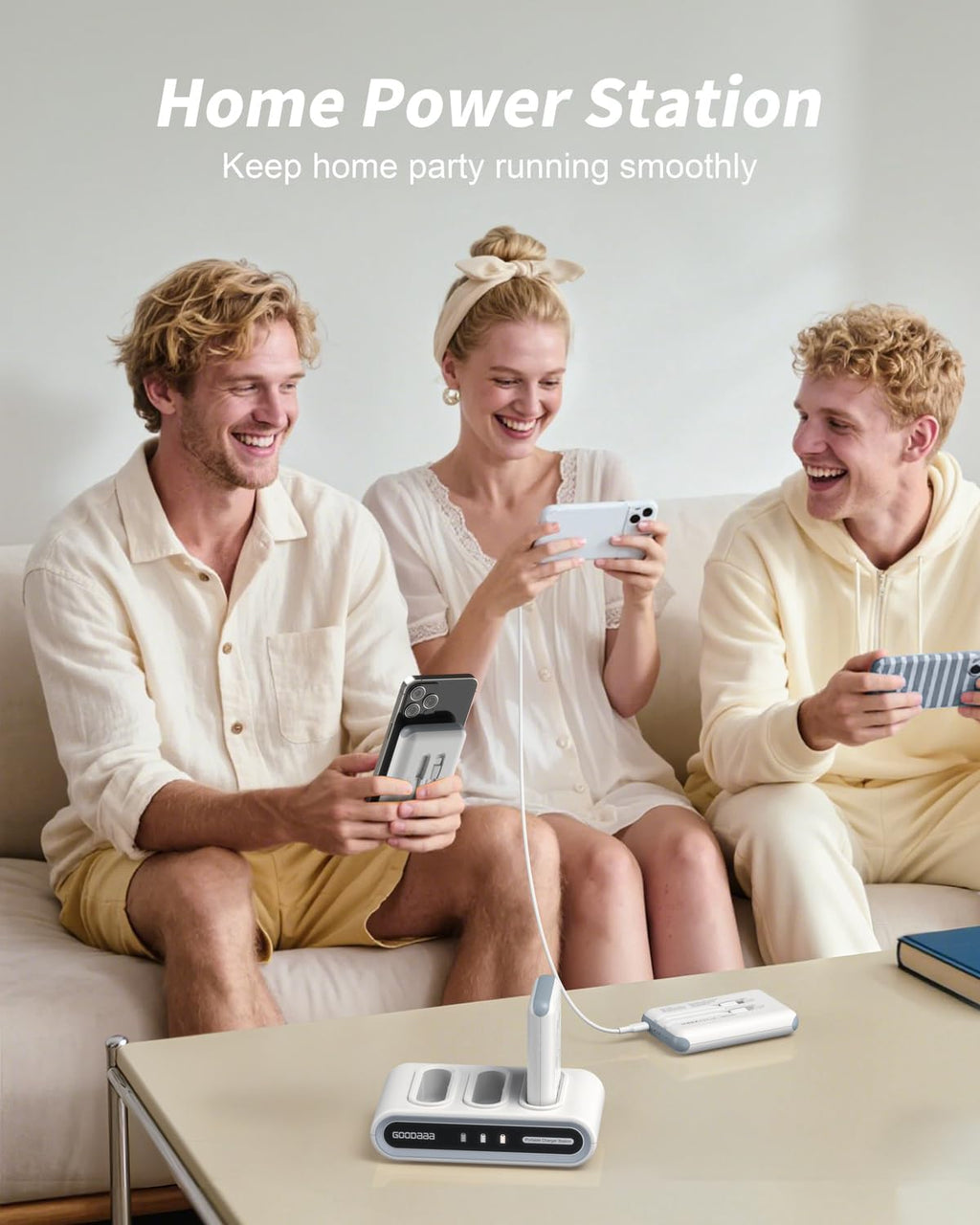 Portable Charger 3-Pack with Charging Dock