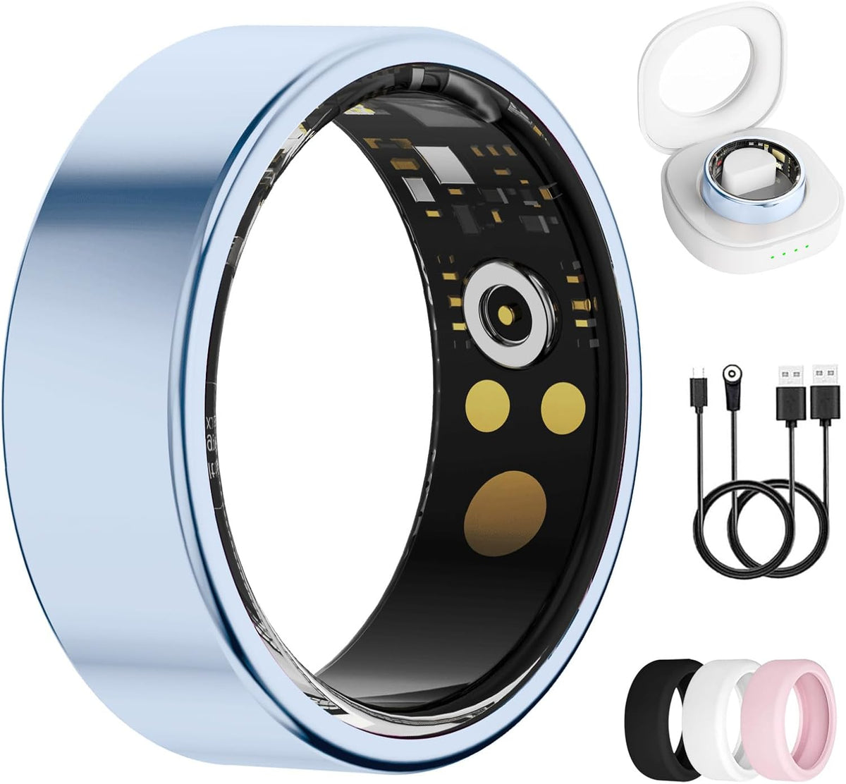 Smart Ring Activity & Sleep Tracker – Blue