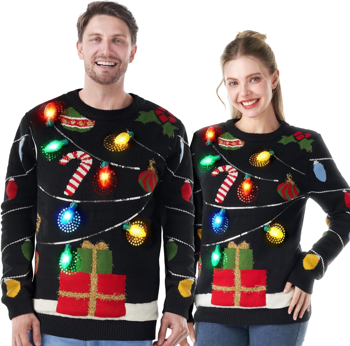 Light-Up Ugly Christmas Sweater for Adults