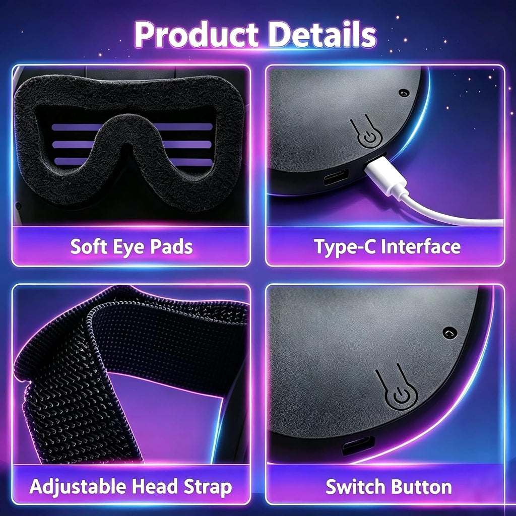 Led Mask with Gesture Sensing LED Lighted Face Mask for Costume Cosplay Party Masquerade Halloween