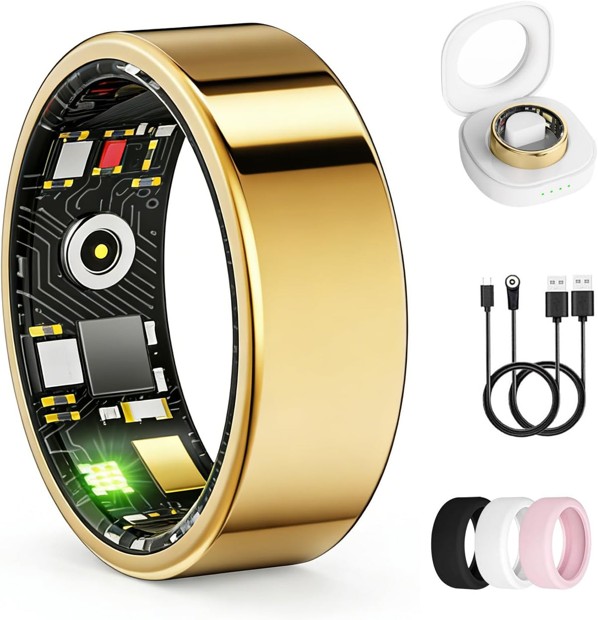 Smart Ring Activity & Sleep Tracker – Gold