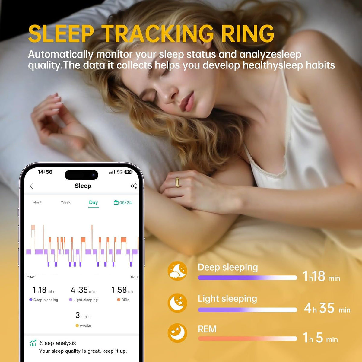 Smart Ring Activity & Sleep Tracker