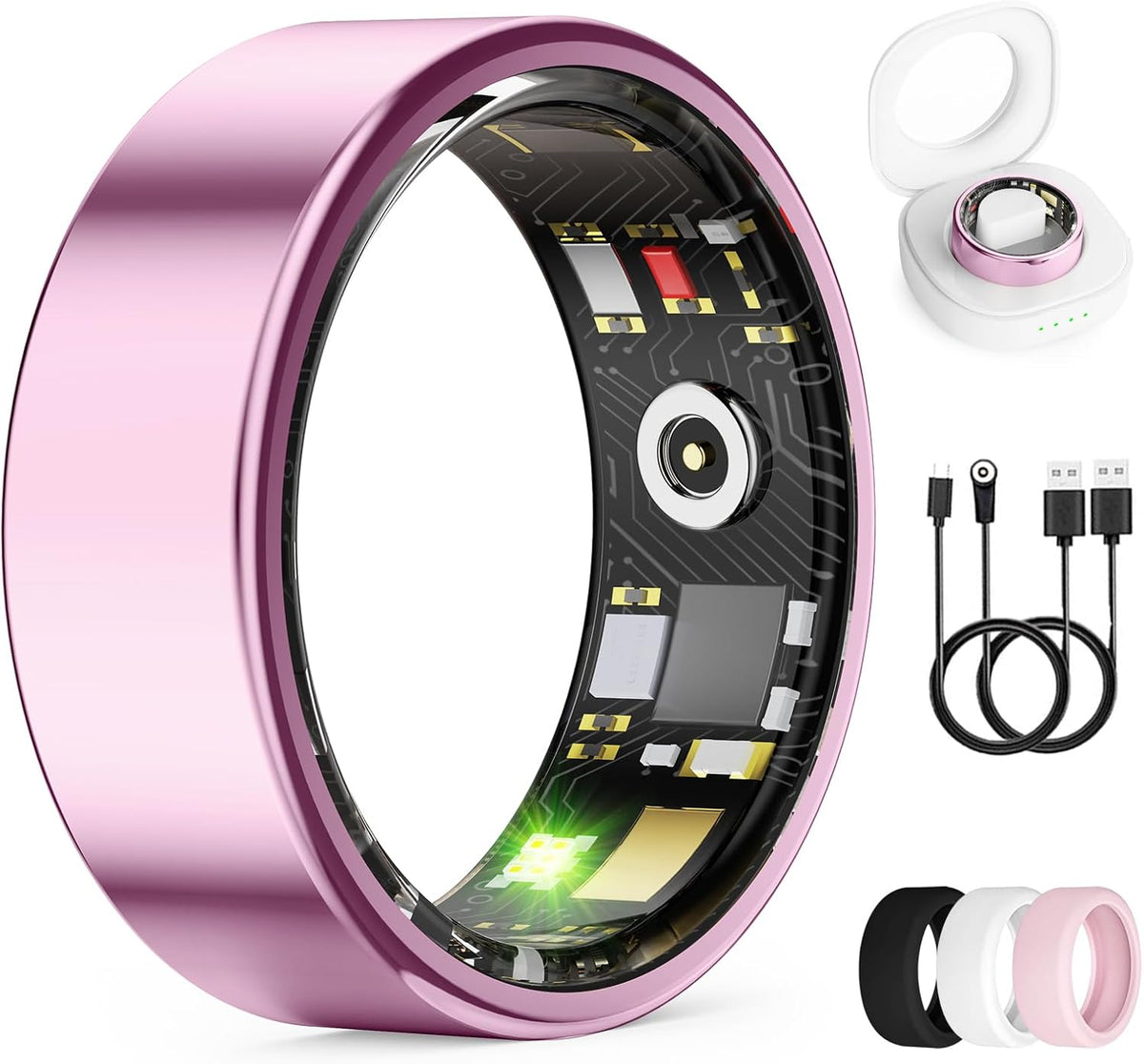 Smart Ring Activity & Sleep Tracker – Lavender Pink