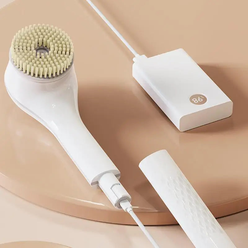 Electric Shower Brush Back Body Scrubber Facial Cleansing Bathing Cleaner Handle Exfoliator Bath Brushes for Showering