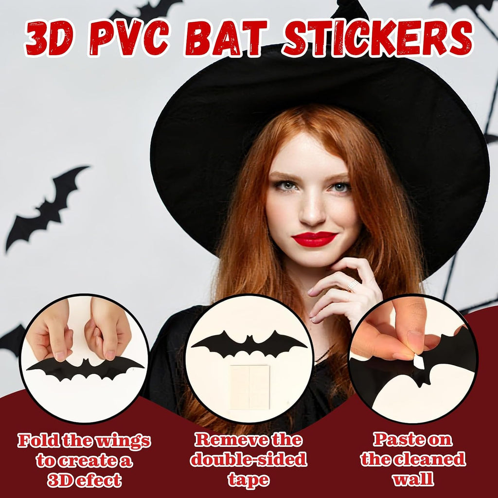 Halloween Birthday Party Decorations Set, Scary Horror Scream Ghostface Themed Decor Kit with Banner, Red Black Balloons, Bat Balloons, Black Door Curtain, Bat Cutouts for Kids Adults Horror Movie Birthday Party Supplies