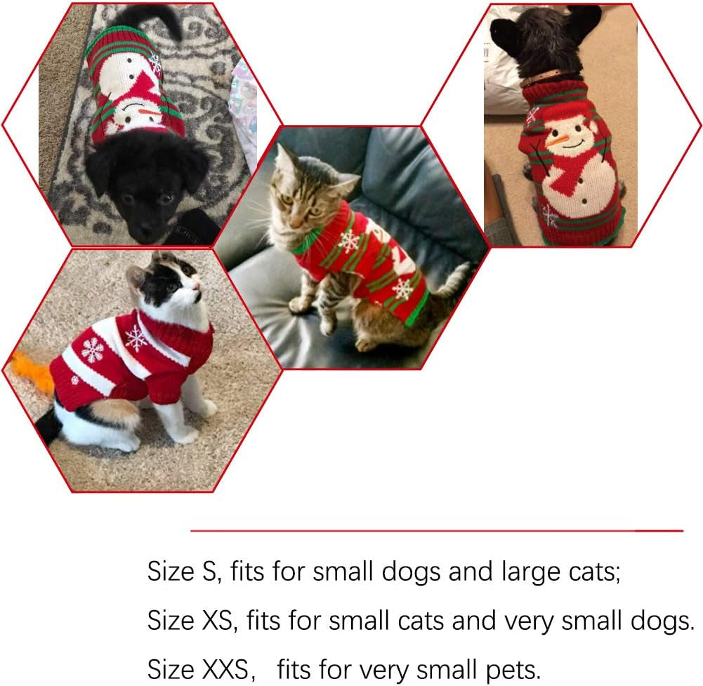 Christmas Snowman Sweater for Dogs and Cats