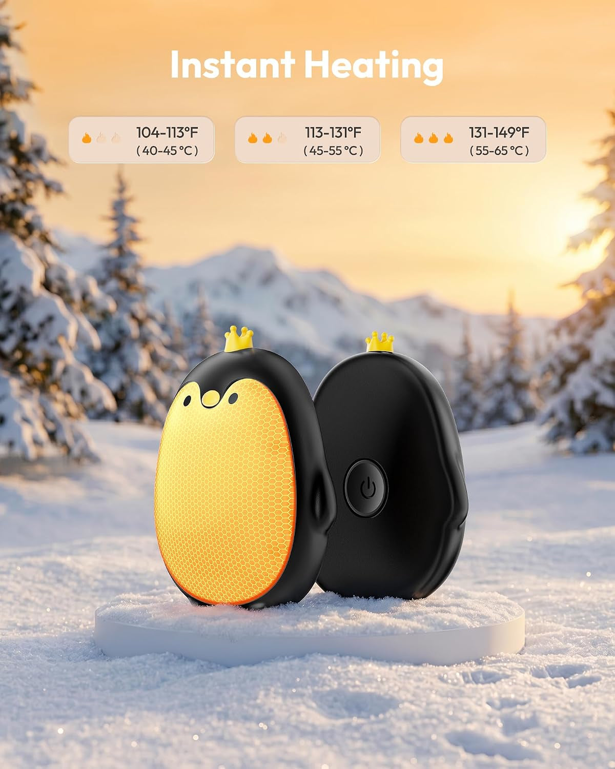 Rechargeable Penguin Hand Warmers 2-Pack