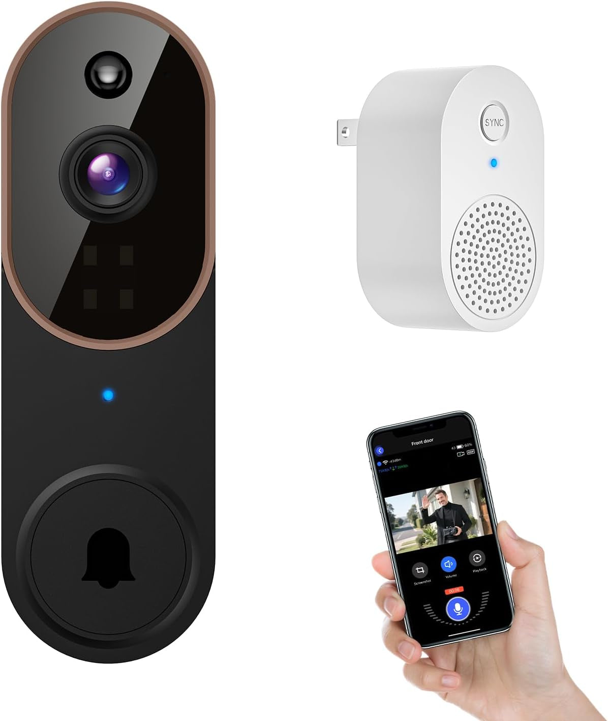 Wireless Video Doorbell Camera with Chime