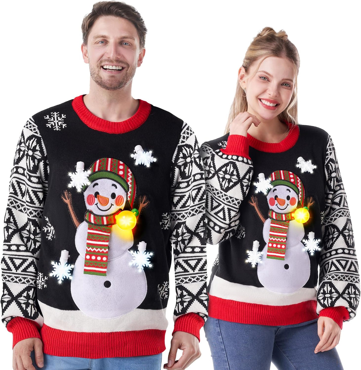 Light-Up Ugly Christmas Sweater for Adults