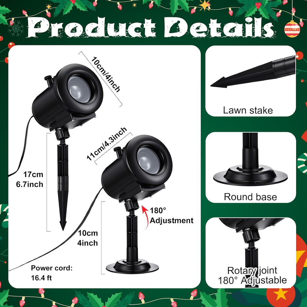 Christmas Halloween Projector Lights 3D Dynamic