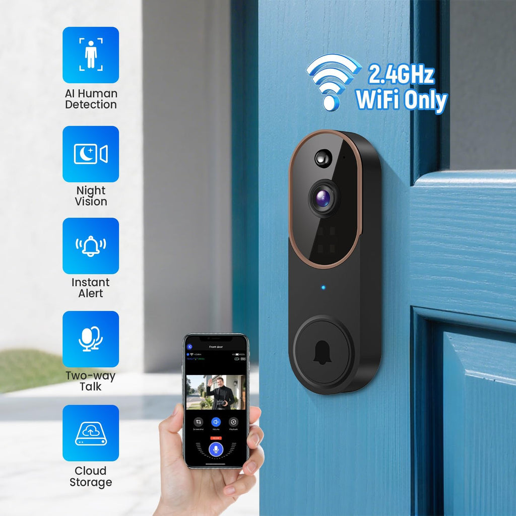 Wireless Video Doorbell Camera with Chime