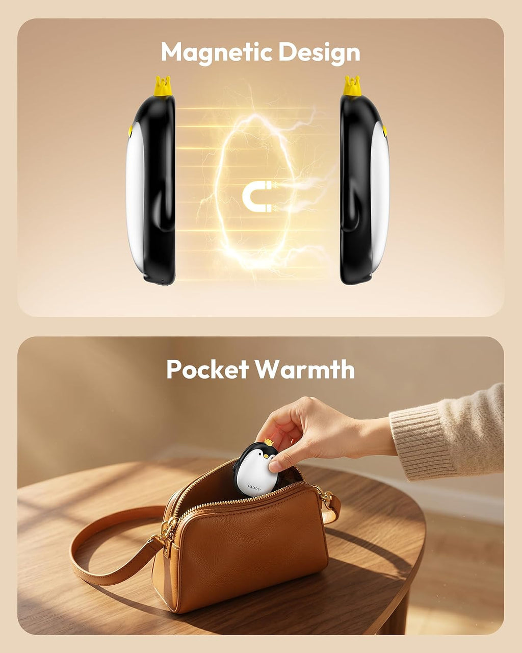 Rechargeable Penguin Hand Warmers 2-Pack