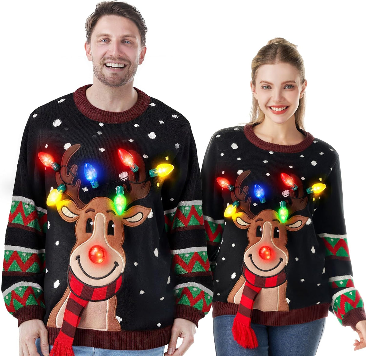 Light-Up Ugly Christmas Sweater for Adults