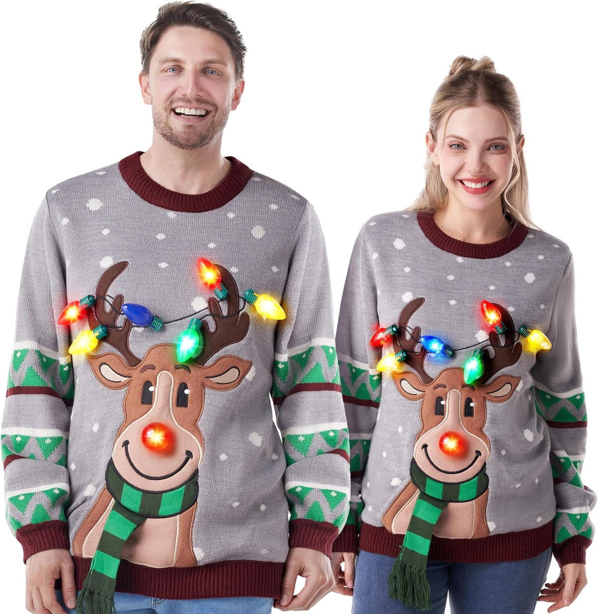 Light-Up Ugly Christmas Sweater for Adults