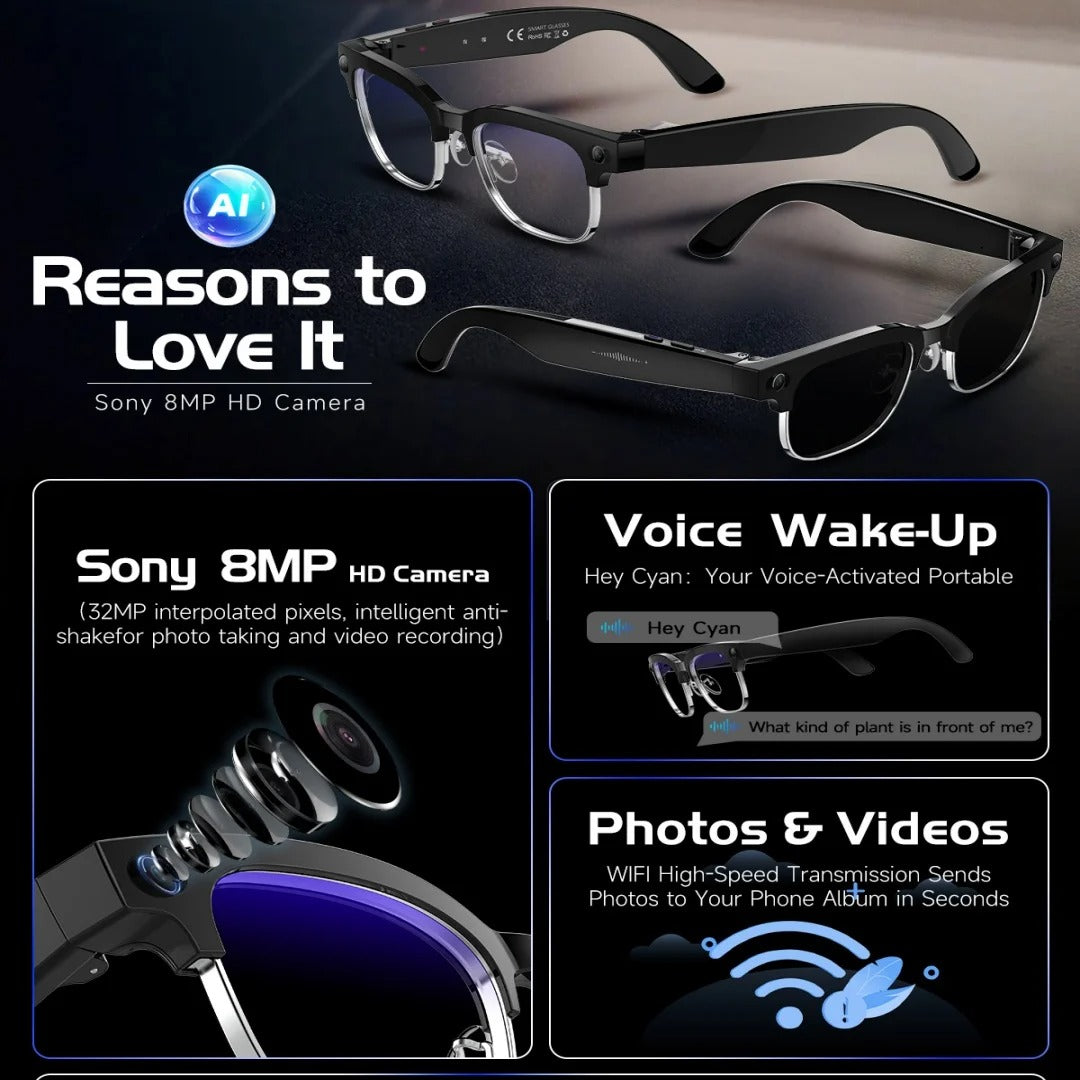 AI Smart Bluetooth Glasses