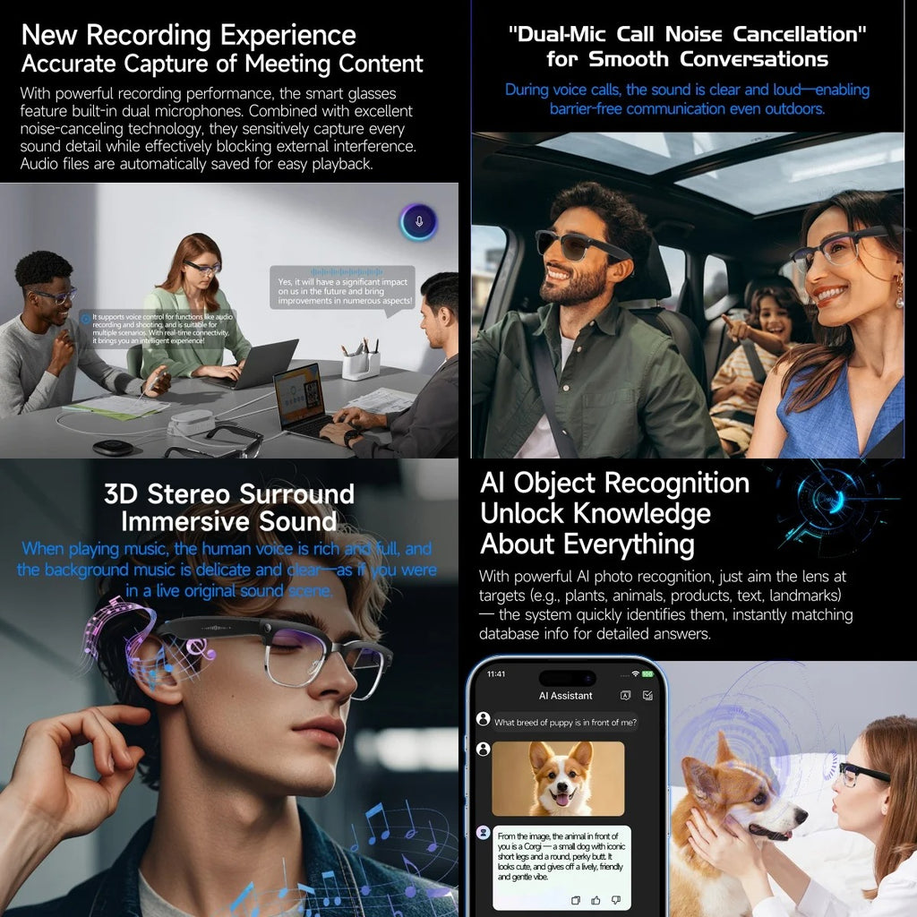 AI Smart Bluetooth Glasses