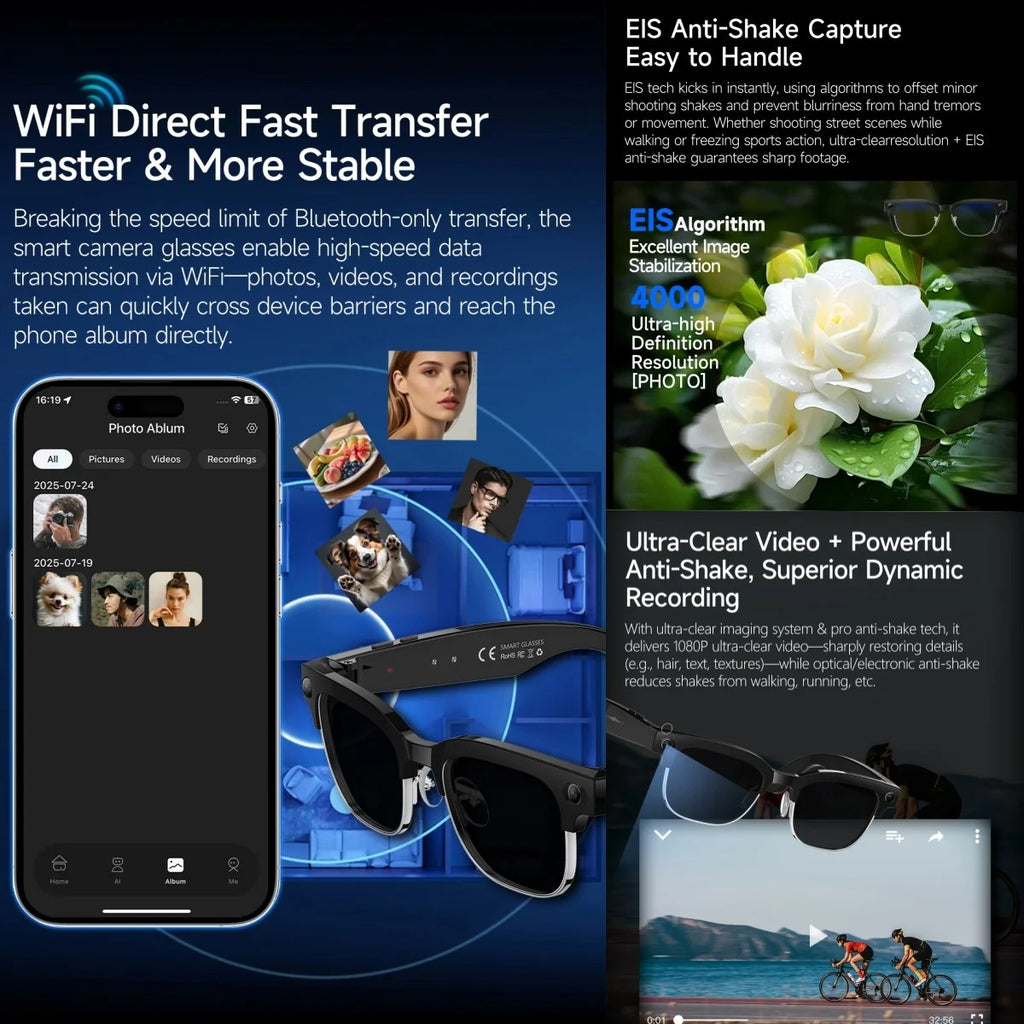 AI Smart Bluetooth Glasses